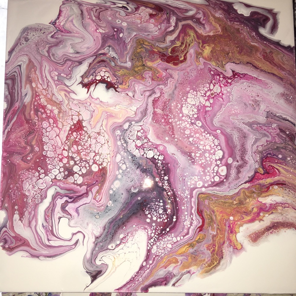 Acrylic pouring wall art